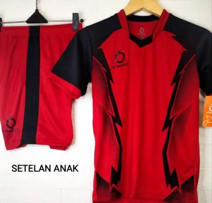 Jersey kaos baju setelan anak ortuseight red