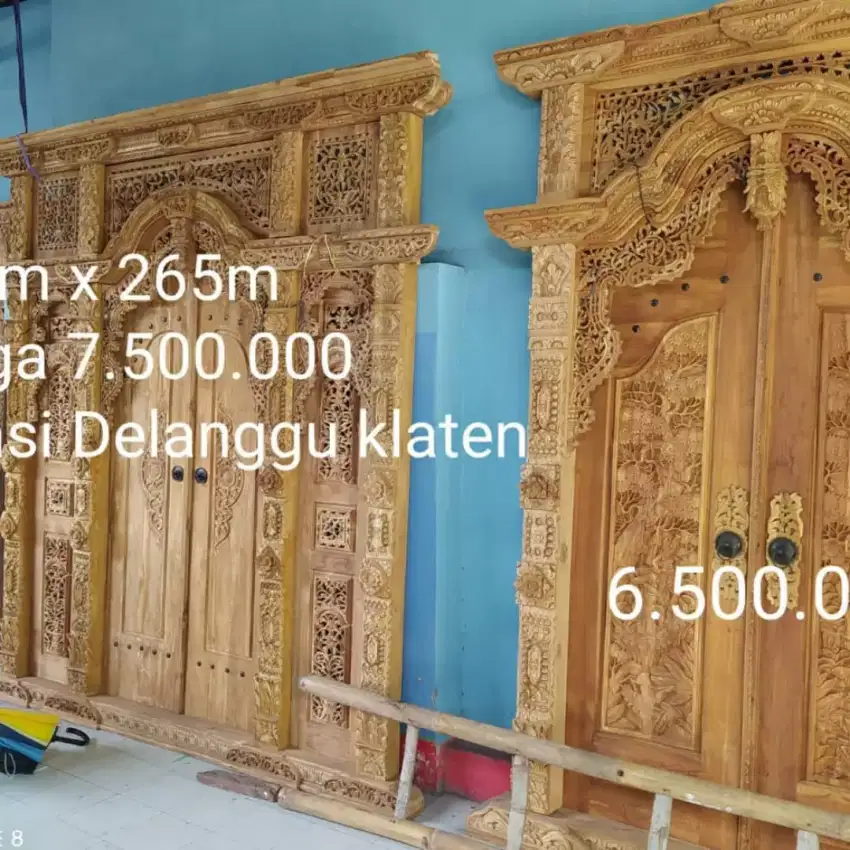 Pintu jati ukir kusen jendela jati