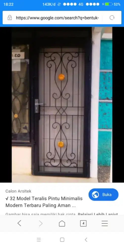 Tralis Pintu minimalis