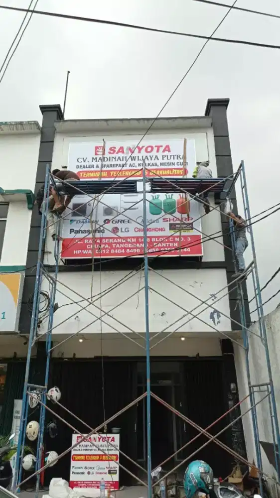 Signage billboard papan iklan reklame distributor ac signboard