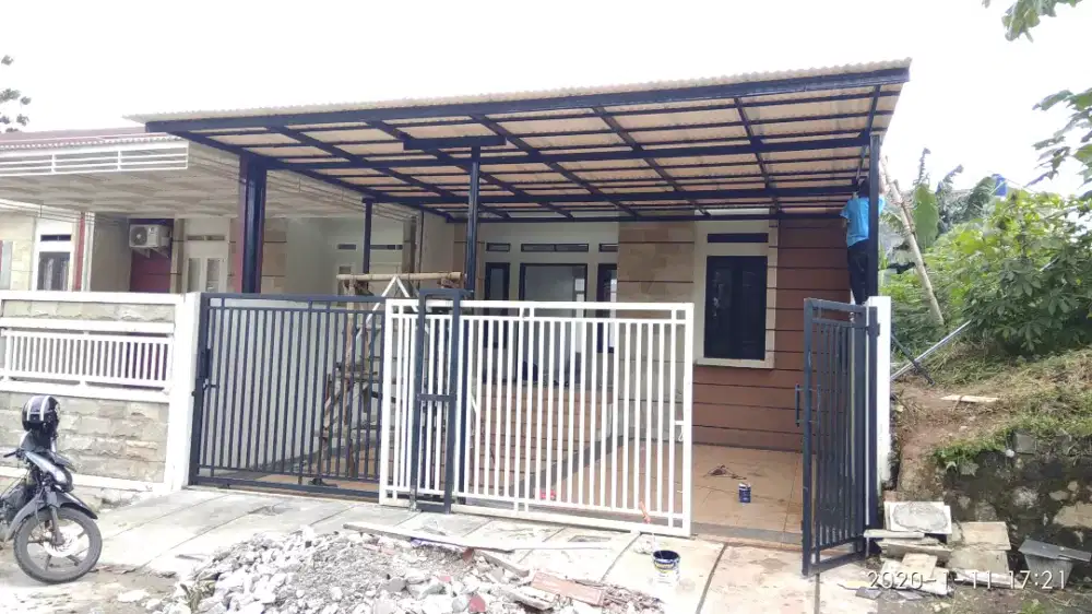 Kanopi Baja Ringan atap Alderon RS cat hitam