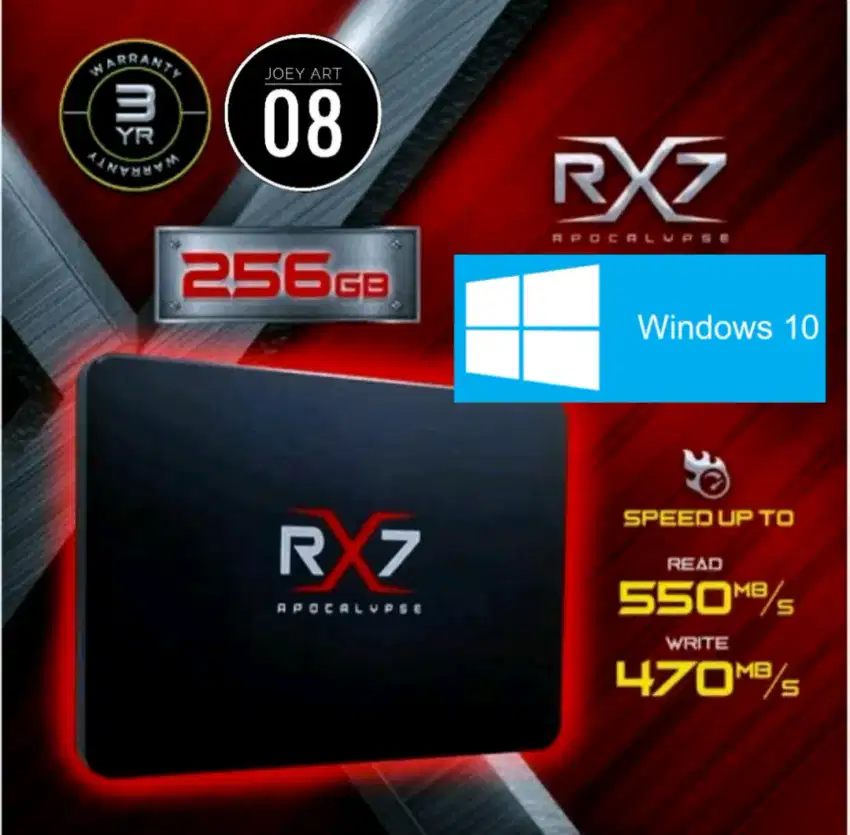 SSD 256GB + WIN 10 (BARU GARANSI RESMI 3 TAHUN)