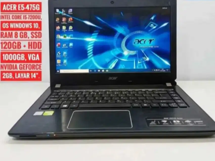 Laptop acer e5 475g intel core i5 gen7