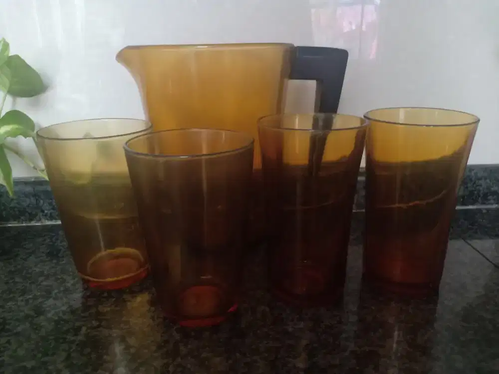 DIJUAL CEPAT Teko dan gelas kaca Duralex dan Vereco made in France