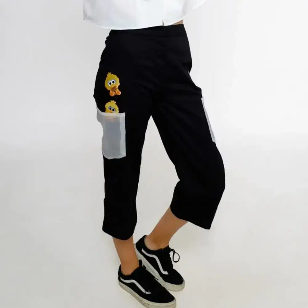 Suki Cullote Pants Black Sesame Street