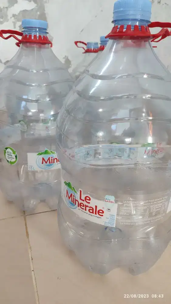 Galon air mineral bekas leminetale 15liter