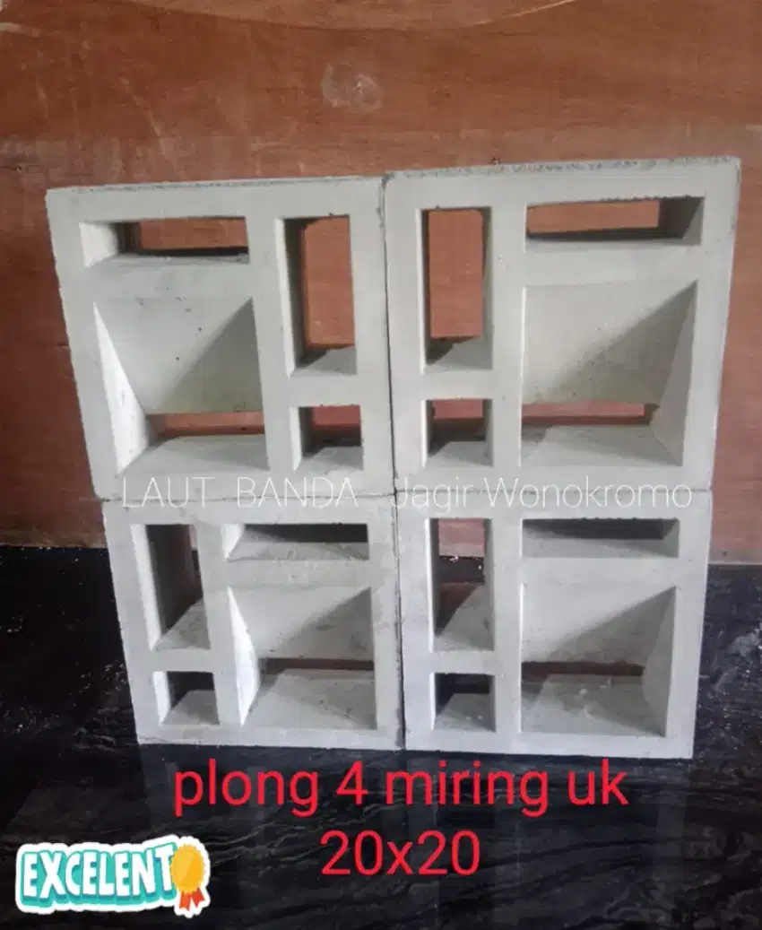 Roster / Loster Plong 4 Miring Putih, Dua Sisi