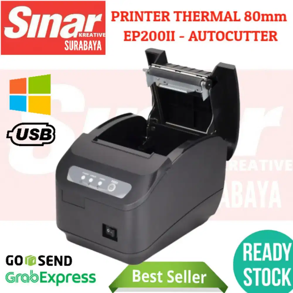 PRINTER THERMAL KASIR AUTOCUTTER 80MM EP200II USB RJ11 - RS232 CABLE