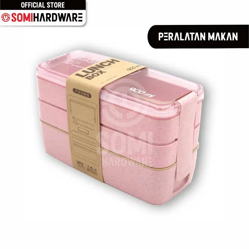 Kotak Makan Siang 3 Susun 900ml BPA Free Lunch Box Set