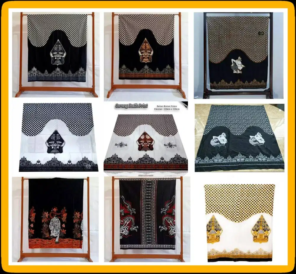 Sarung Santri Batik Wayang Gunungan Semar Jawa