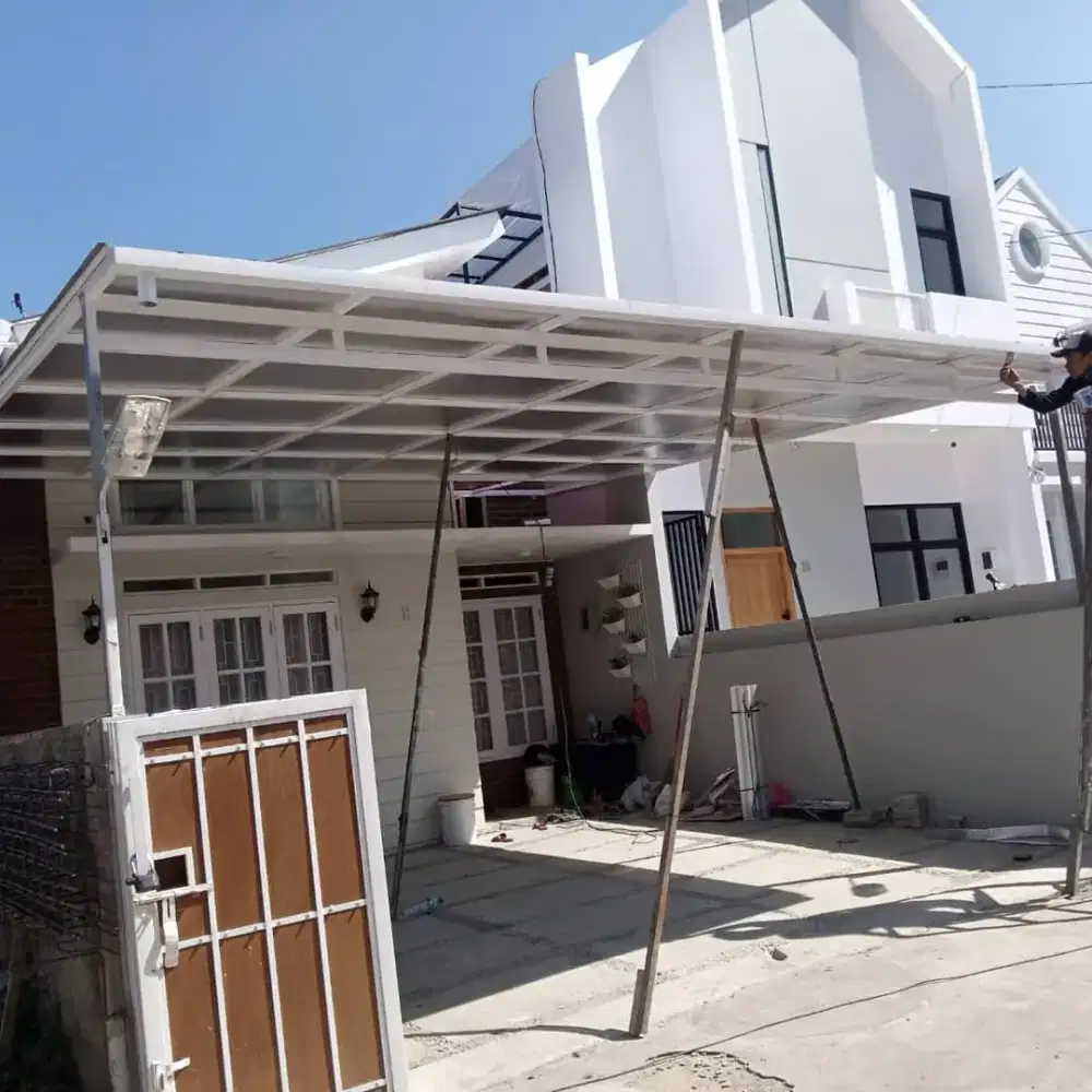 Menerima pemasangan canopy minimalis alderon polycarbonate spandex #32