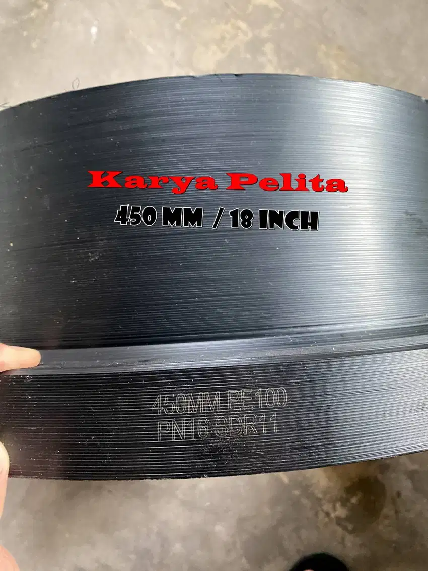 stub end hdpe 450mm ( 18 inch ) pn 16 sdr 11