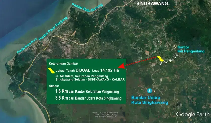 JUAL TANAH dekat BANDARA BARU SINGKAWANG