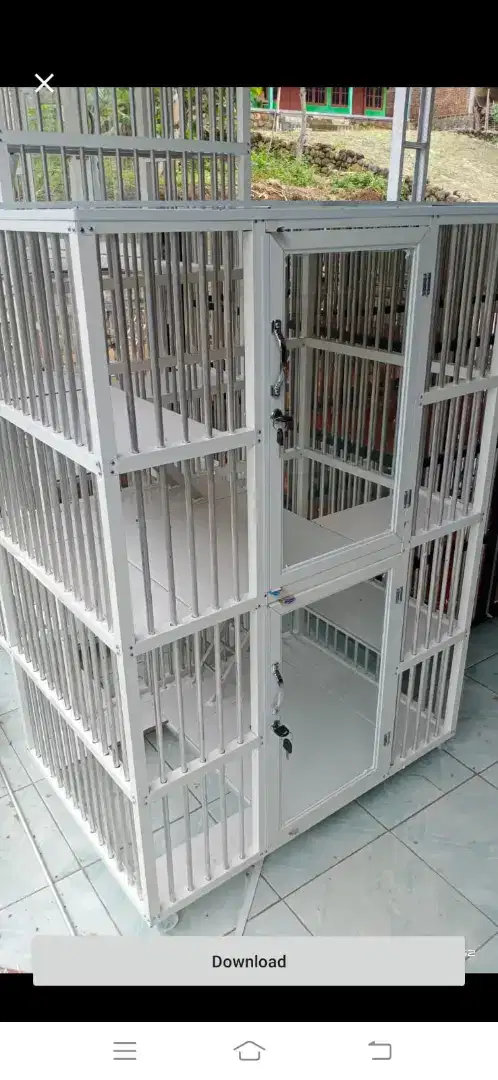 Kandang kucing alumunium
