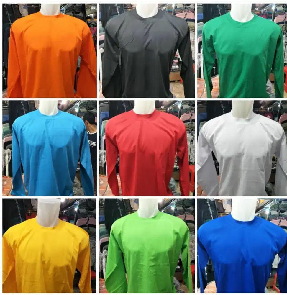 Baju kaos polos lengan panjang