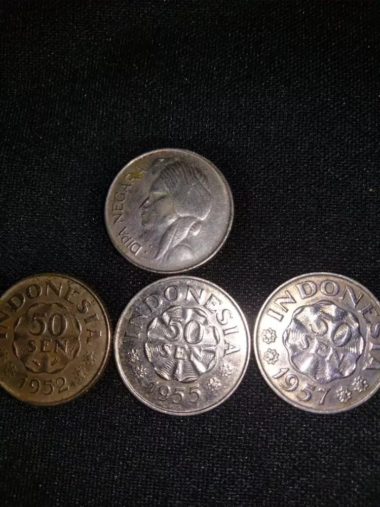 Koin di ponegoro th 52 - 55 - 57. jumlah 3 koin