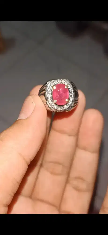 Batu Ruby pigeon blood natural kristal
