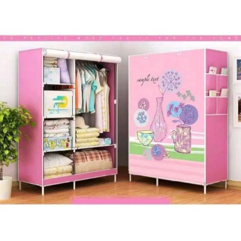 NEW SHENAR LEMARI PORTABLE MULTI SEKAT MOTIF