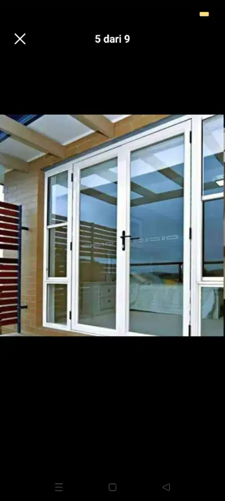 Jual kusen pintu satu dan pintu dua dari bahan aluminium dan kayu