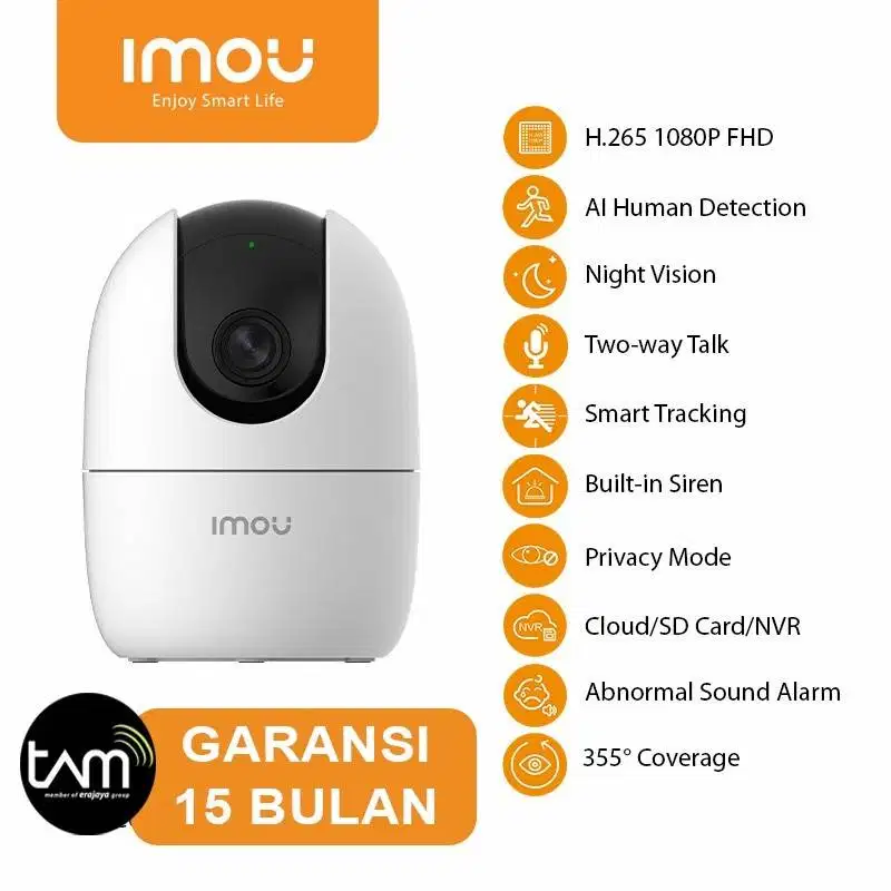 Smart Wifi CCTV rotasi360° 1080P H265 Ranger 2