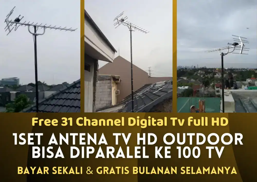 1 Antena tv bisa diparalel ke 100tv