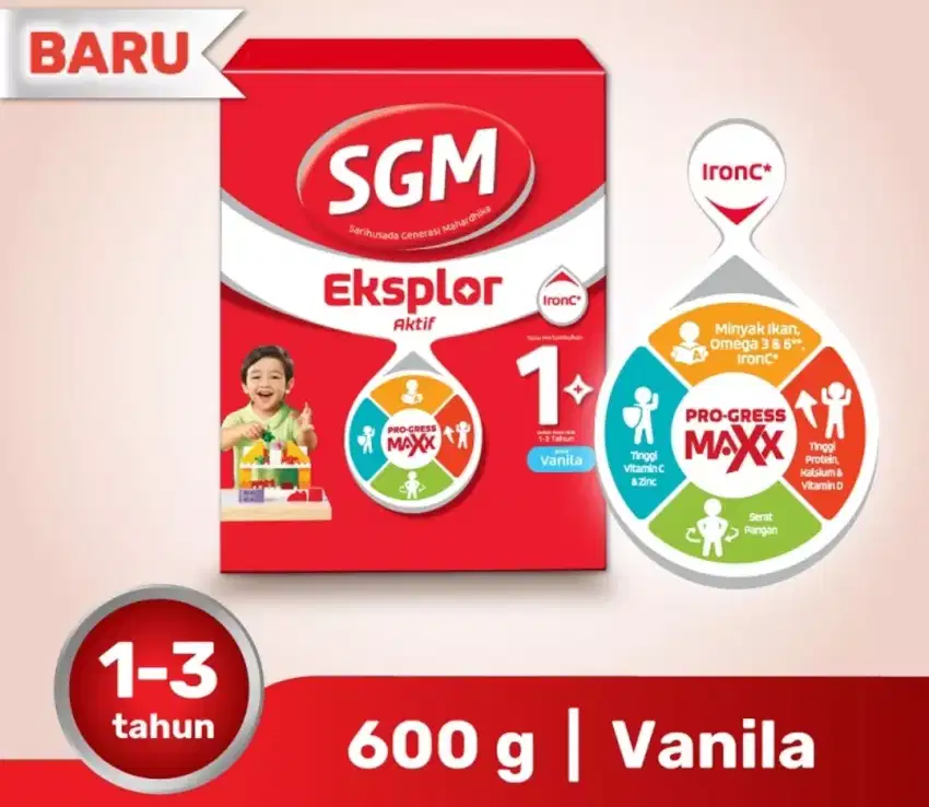 Susu SGM Eksplor 1 Madu Vanilla 600 gr