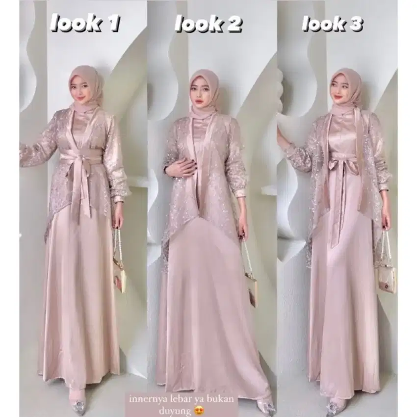 dress 2in1 wrn kopi susu