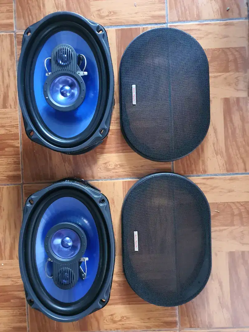 Speaker oval mobil 3 way am tech american technology mulus normal