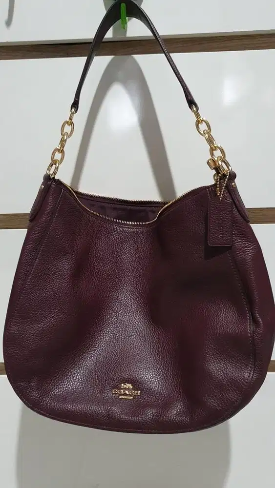 PRELOVED Coach Elle Hobo Oxblood