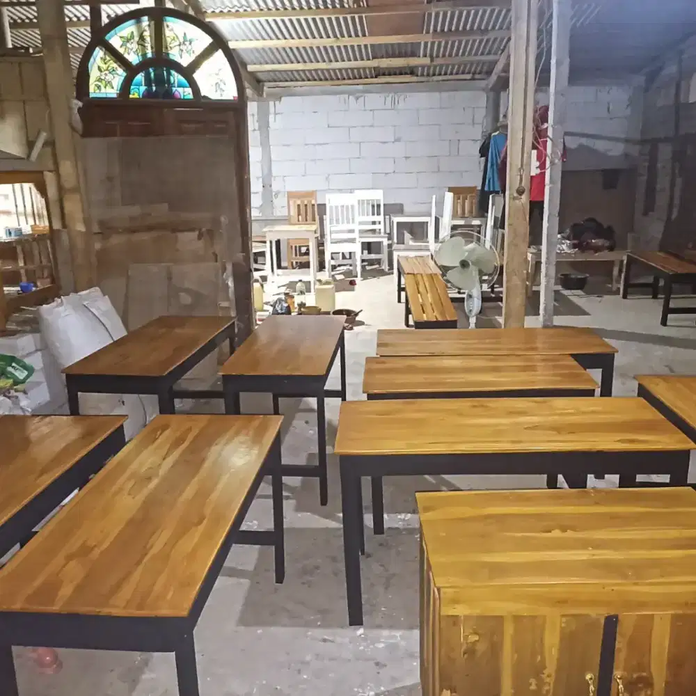 Meja kursi warkop jati