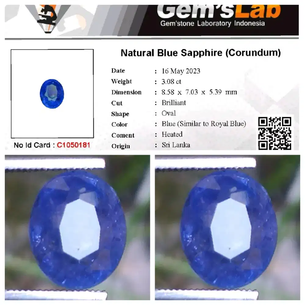Natural Blue Sapphire (Corundum)