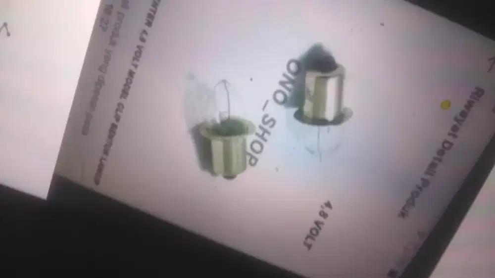 Senter lampu led bohlam 4.8 volt 4,8 v model clip bentuk lancip 0.5 A.