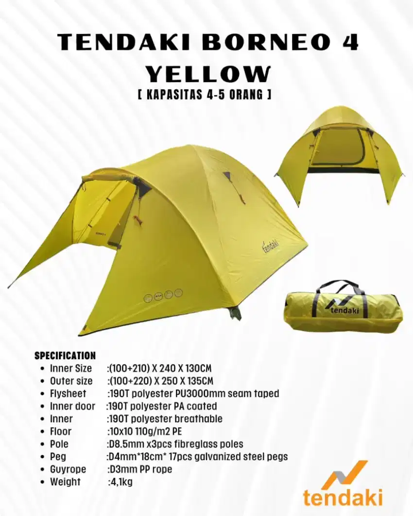 Tenda Camping Dome Kap 4-5 Orang