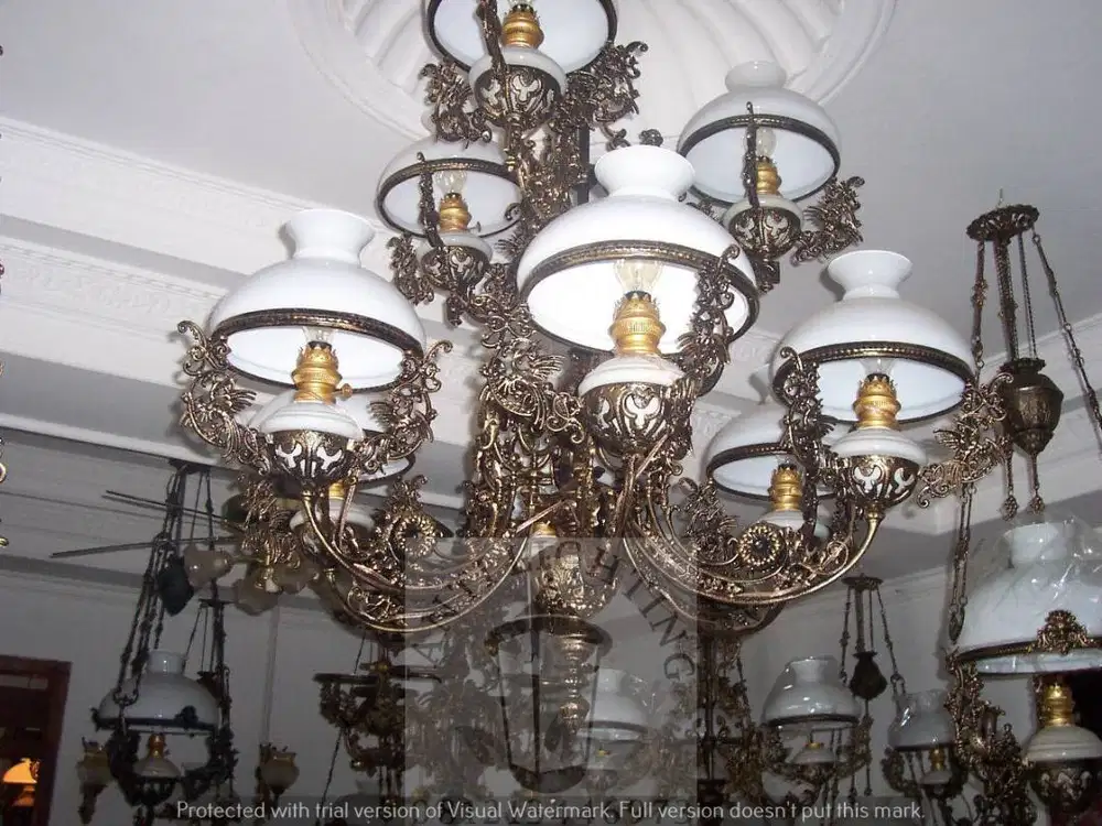 Lampu gantung cabang dekorasi lampu joglo antik