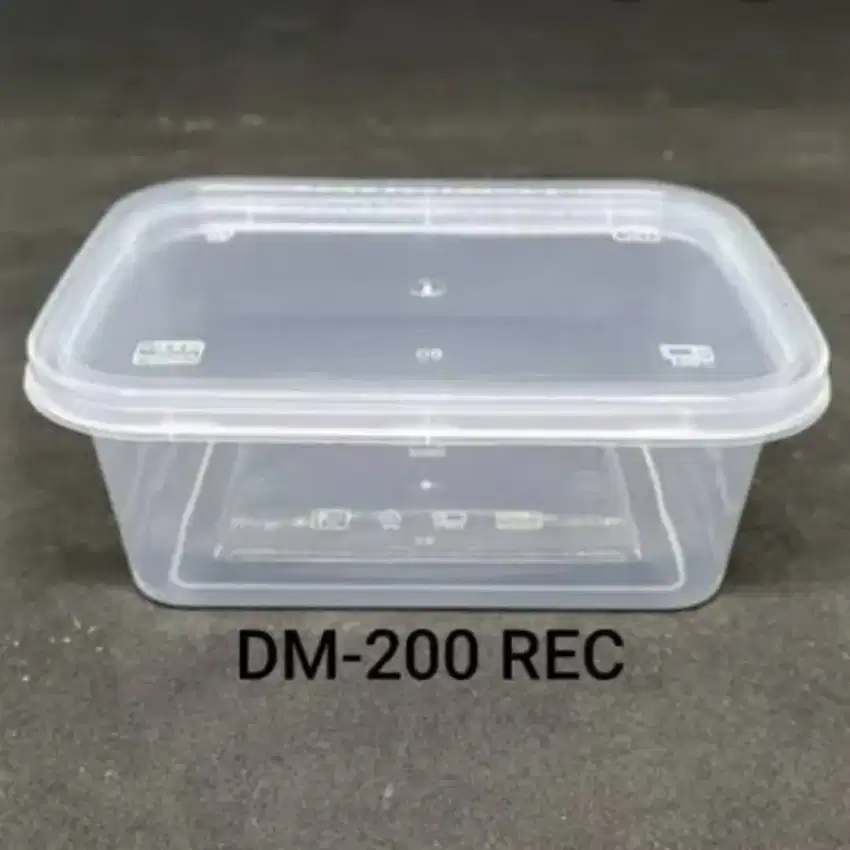 Thinwall rectangular kootak persegi panjang 200ml merk DM (isi 25pcs)