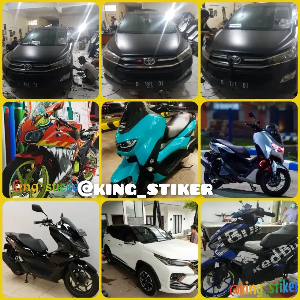 wrapping sticker mobil cutting stiker motor decal custom