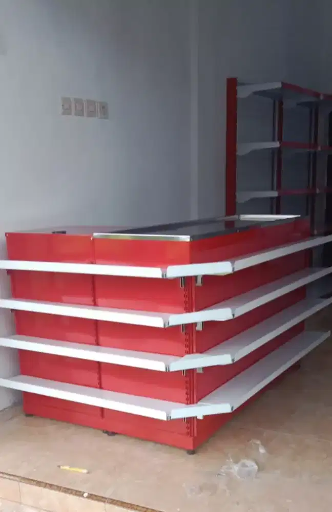 Rak Meja Kasir Bentuk L