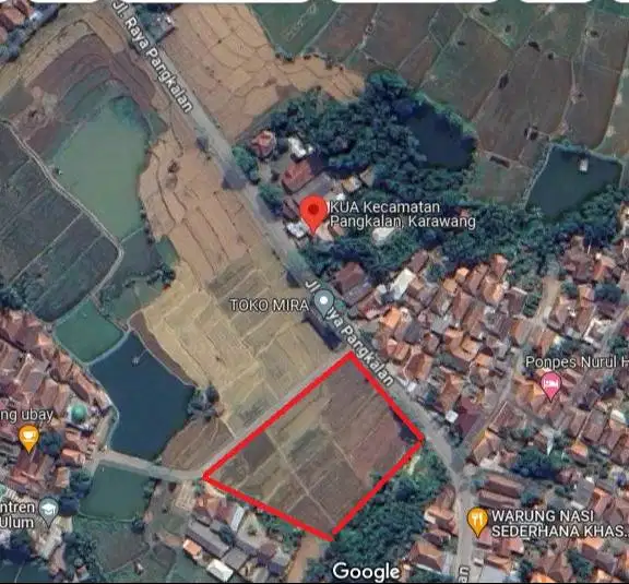 Jual Sawah SHM Rp.800.000/meter di Kab. Karawang Kec. Pangkalan