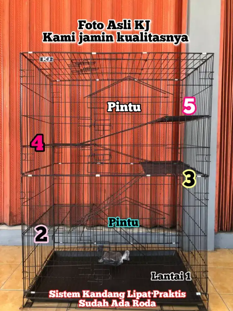 KANDANG BESI TINGKAT 4 KUALITAS PREMIUM