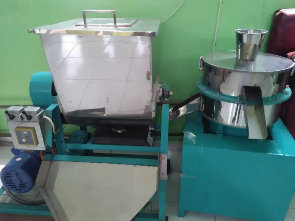 Mesin penggiling herbal + pengayak herbal sepasang/ mesin penggiling