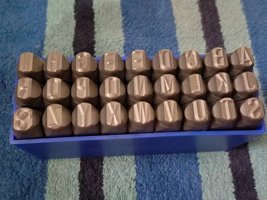 Capital Letter w/ & + NUMBERS Steel Stamp Punch Masus 12mmA 27+9 pcs