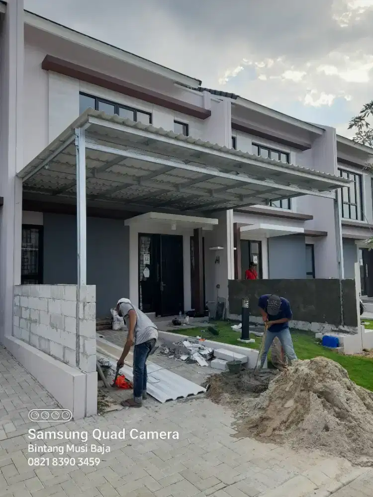 Canopy baja ringan + spandek pasiran