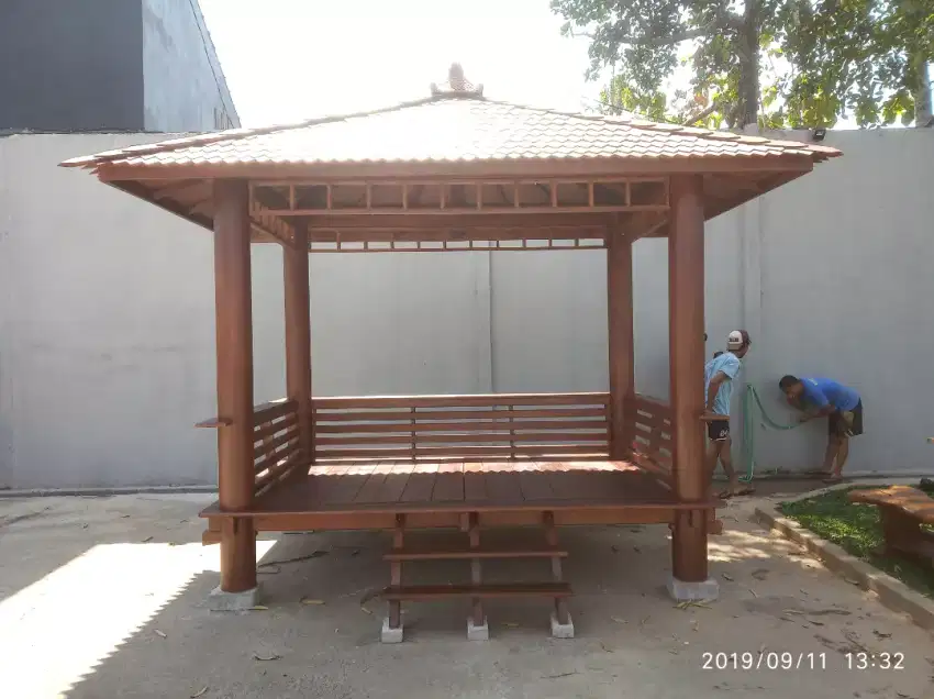 Gazebo minimalis ukuran 3mx2m