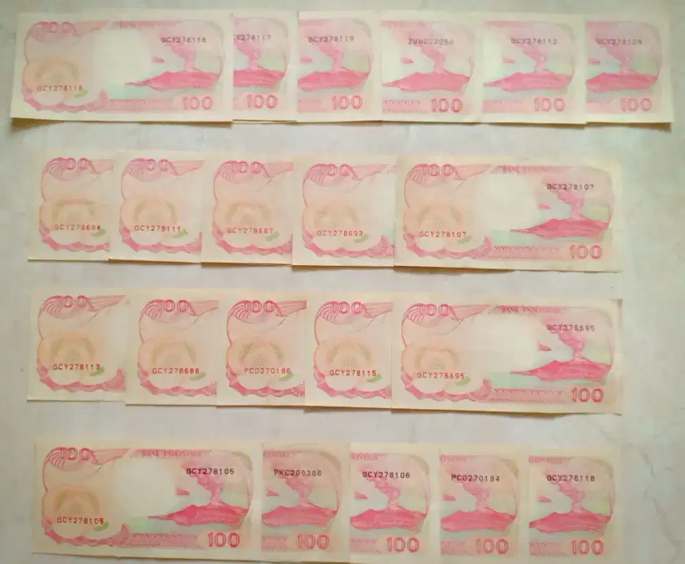 Uang Rp 100 Perahu Pinisi Asli Original Bank Indonesia Th 1962