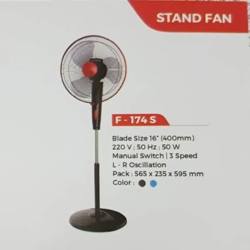 Kipas Maspion Stand Fan EX-174/172 S 16 Inch