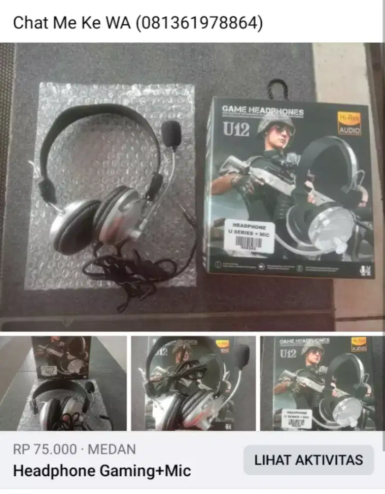 Headphone Bando Gaming+Mic