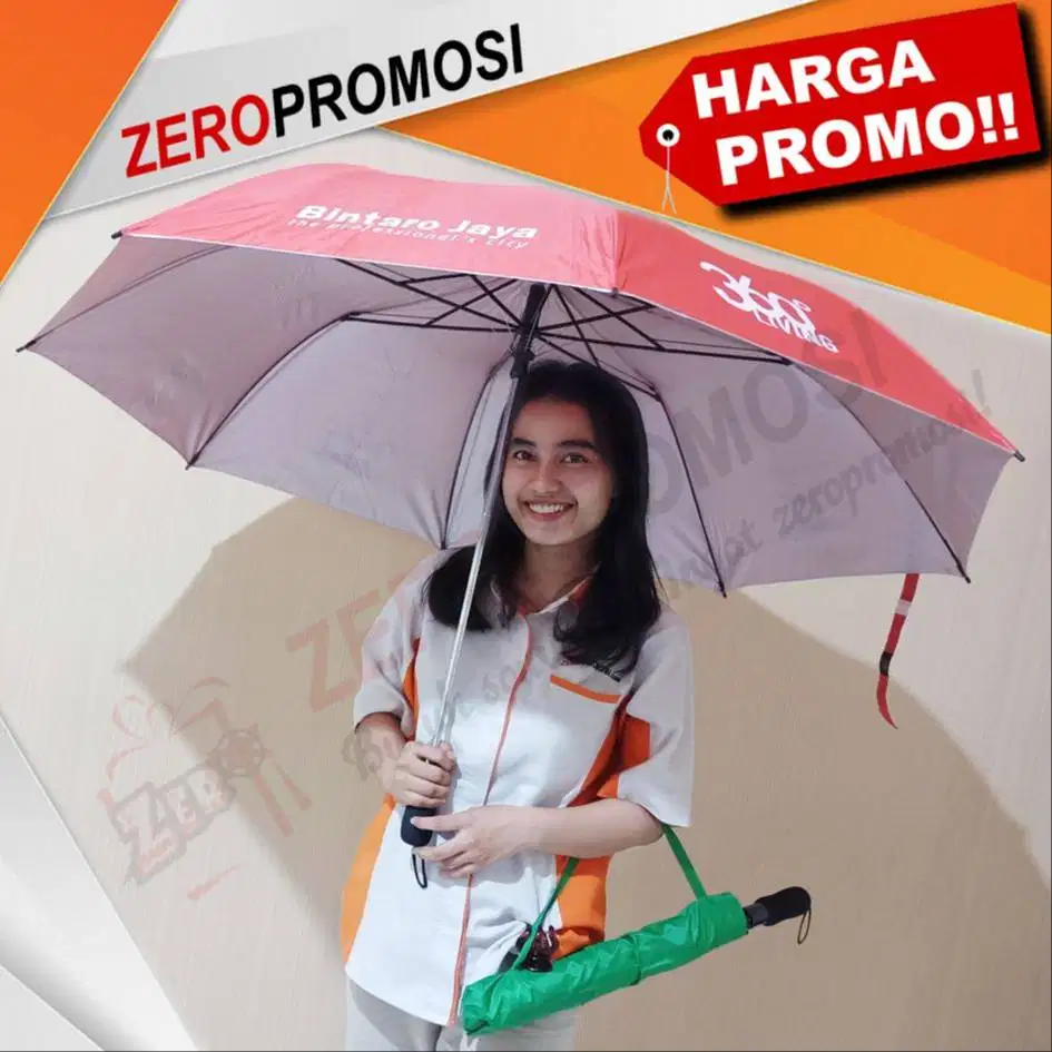 payung golf lipat 2 buka otomatis promosi