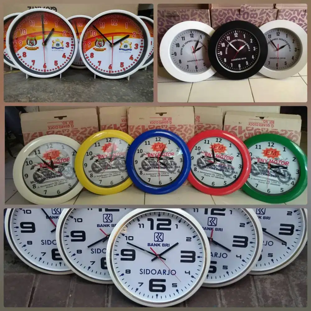 Souvenir Jam Dinding Ulang Tahun KKN Plakat Seminar Kit Custom Desain