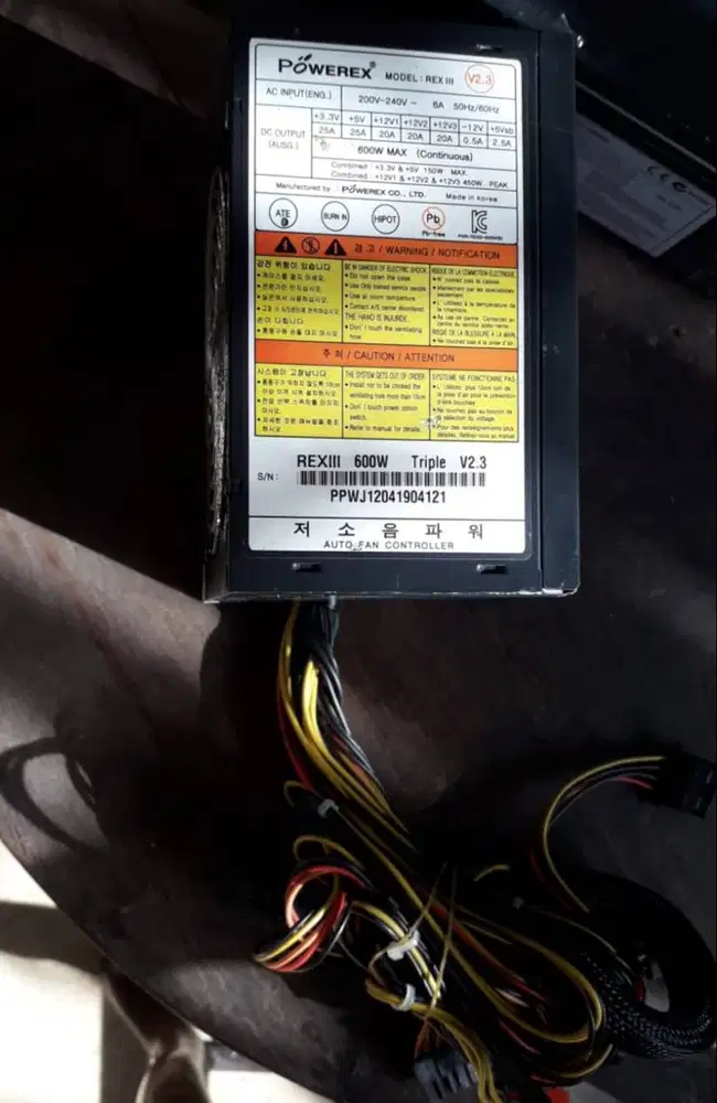 PSU branded 80 plus 80+ bronze 550W - 600W, Rexcool Aerocool