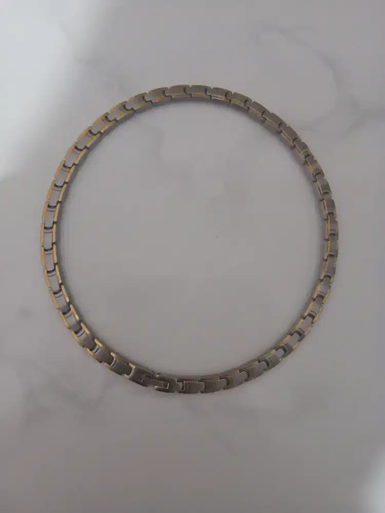 Kalung Magnet Kesehatan Motif Garis Gold